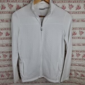 Croft & Barrow Quilted‎ Jacket Full Zip Lightweight Comfy White Small